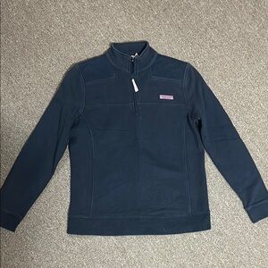 Vineyard Vines Navy Quarter-Zip Pullover